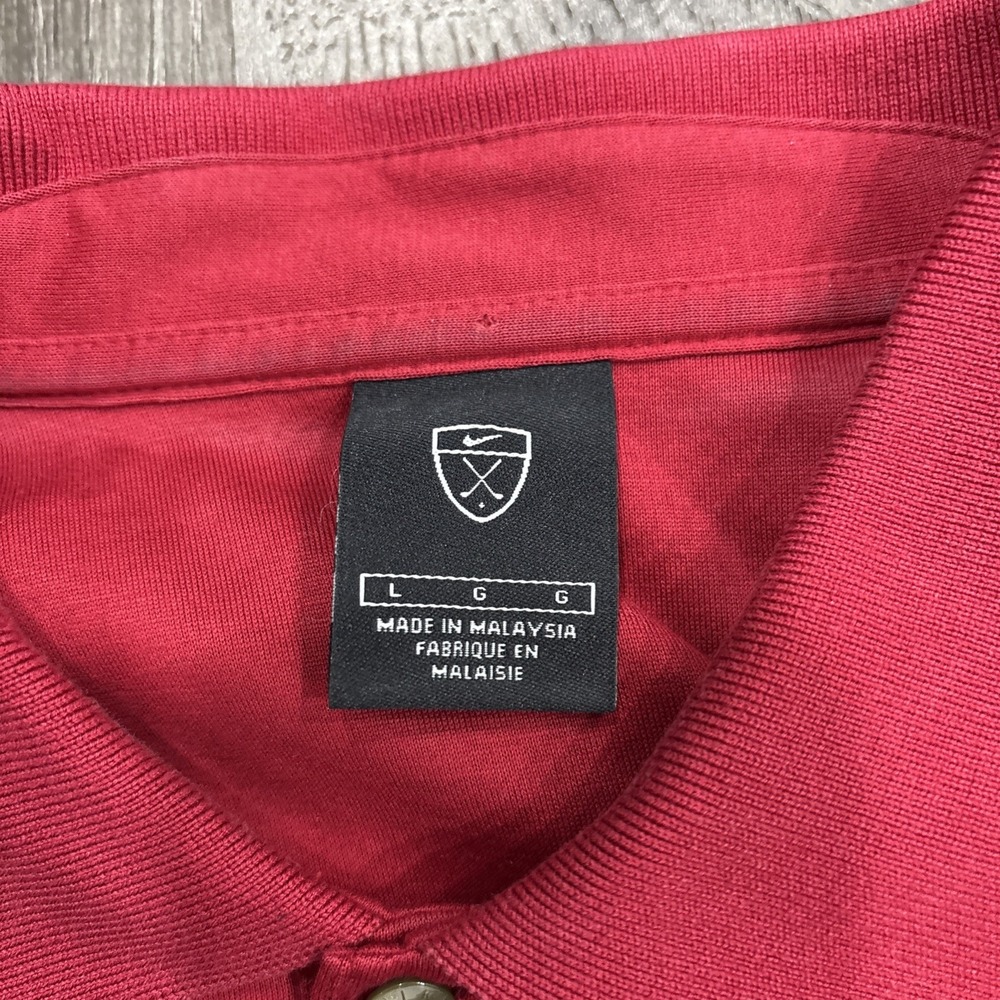 Vintage 90s Nike Golf Polo Shirt Mens Size Large Red Short Sleeve Pullover * - Picture 3 of 11